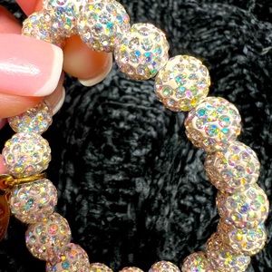 Rustic cuff crystal bracelet.